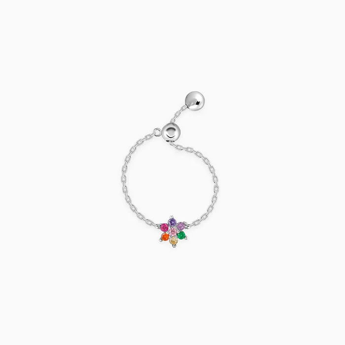 Silver All My Colours Chain Ring
