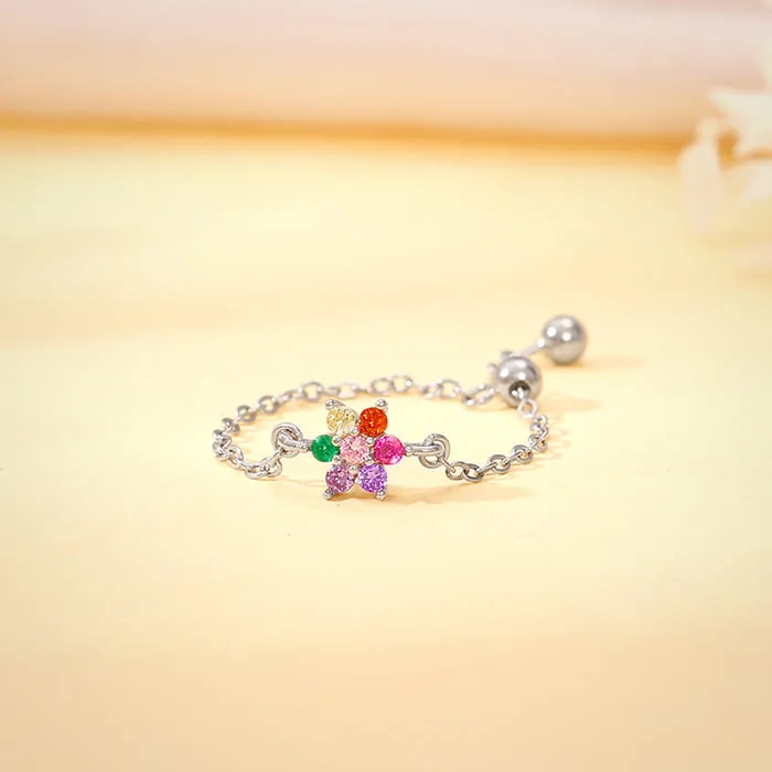 Silver All My Colours Chain Ring