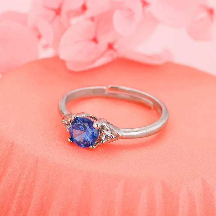 Silver Blue Aqua Life Ring