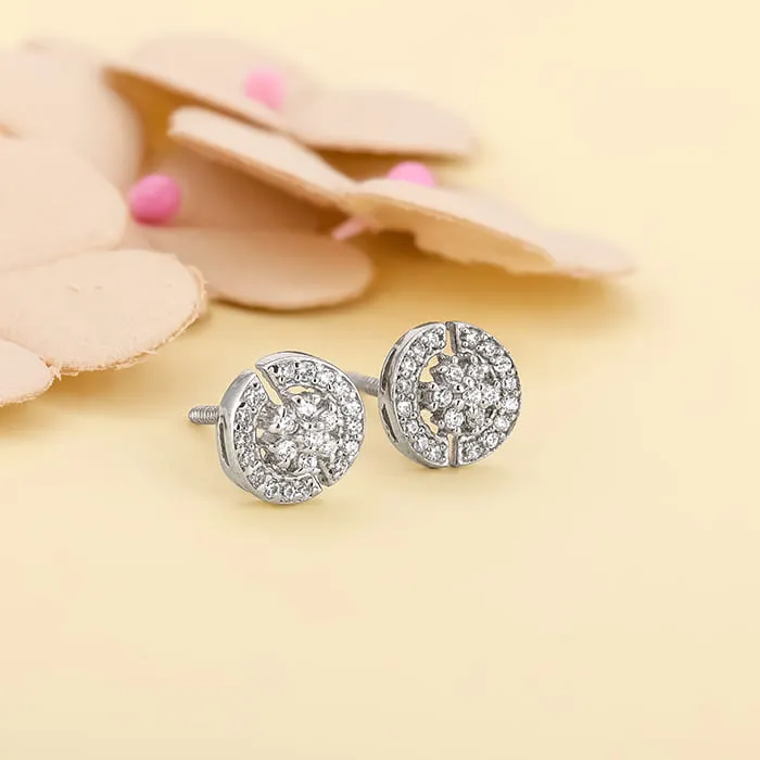 Silver Circular Earrings