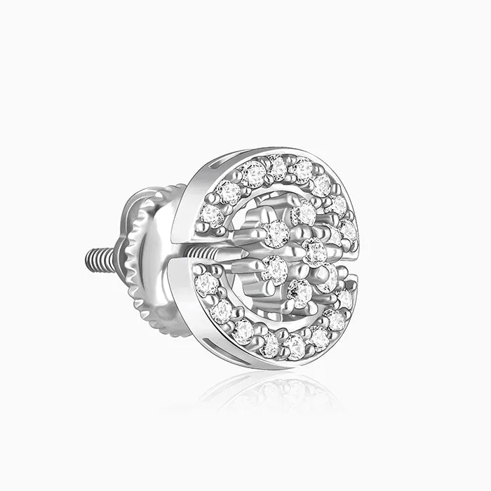Silver Circular Earrings