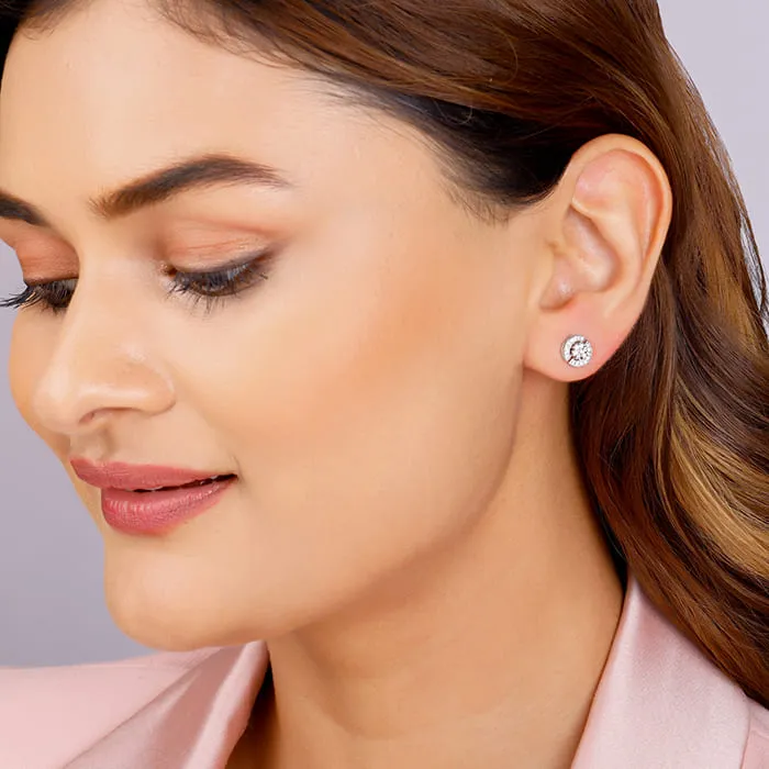 Silver Circular Earrings