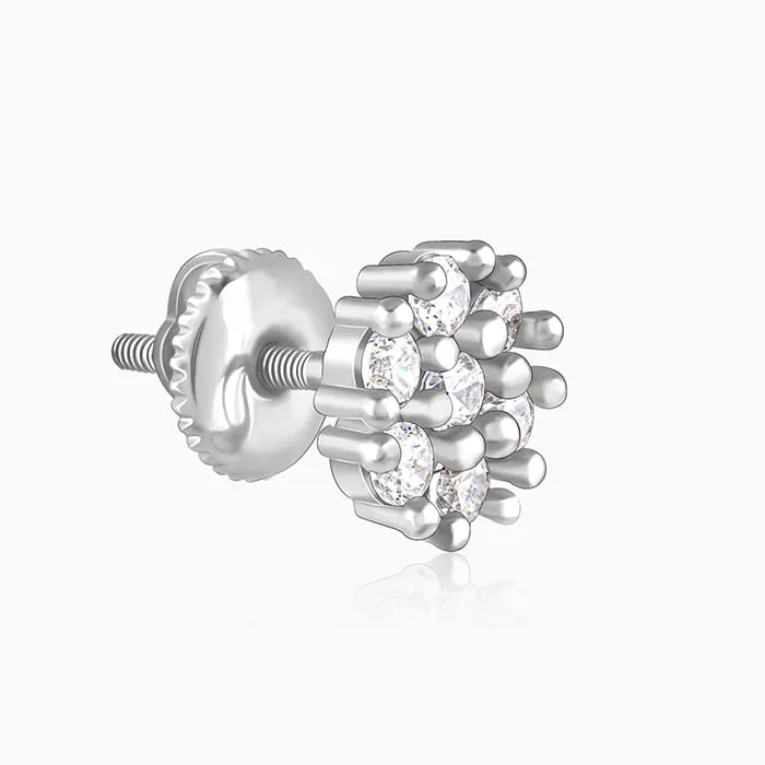 Silver Floral Elegant Earrings