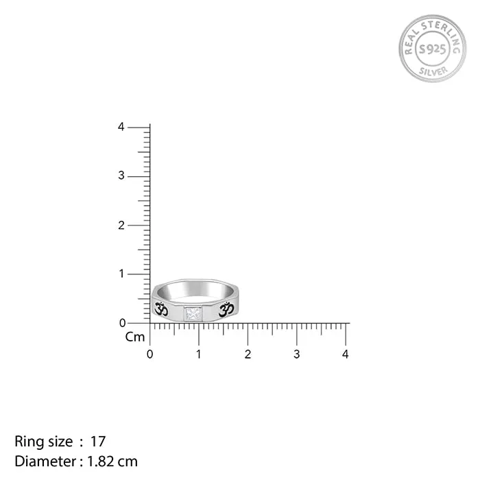 Silver Om Ring For Men
