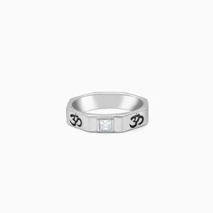 Silver Om Ring For Men