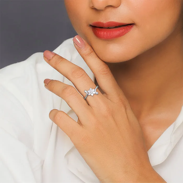 Silver Snowflake Ring