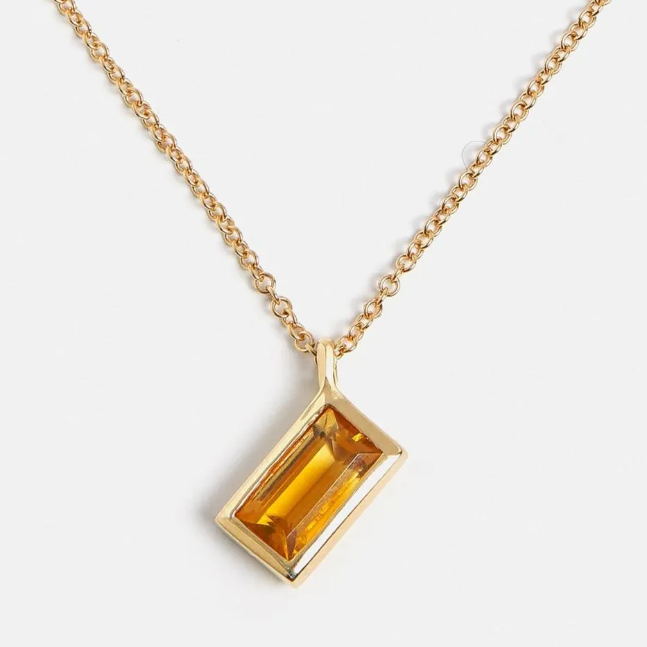 Small Mia Necklace with Citrine
