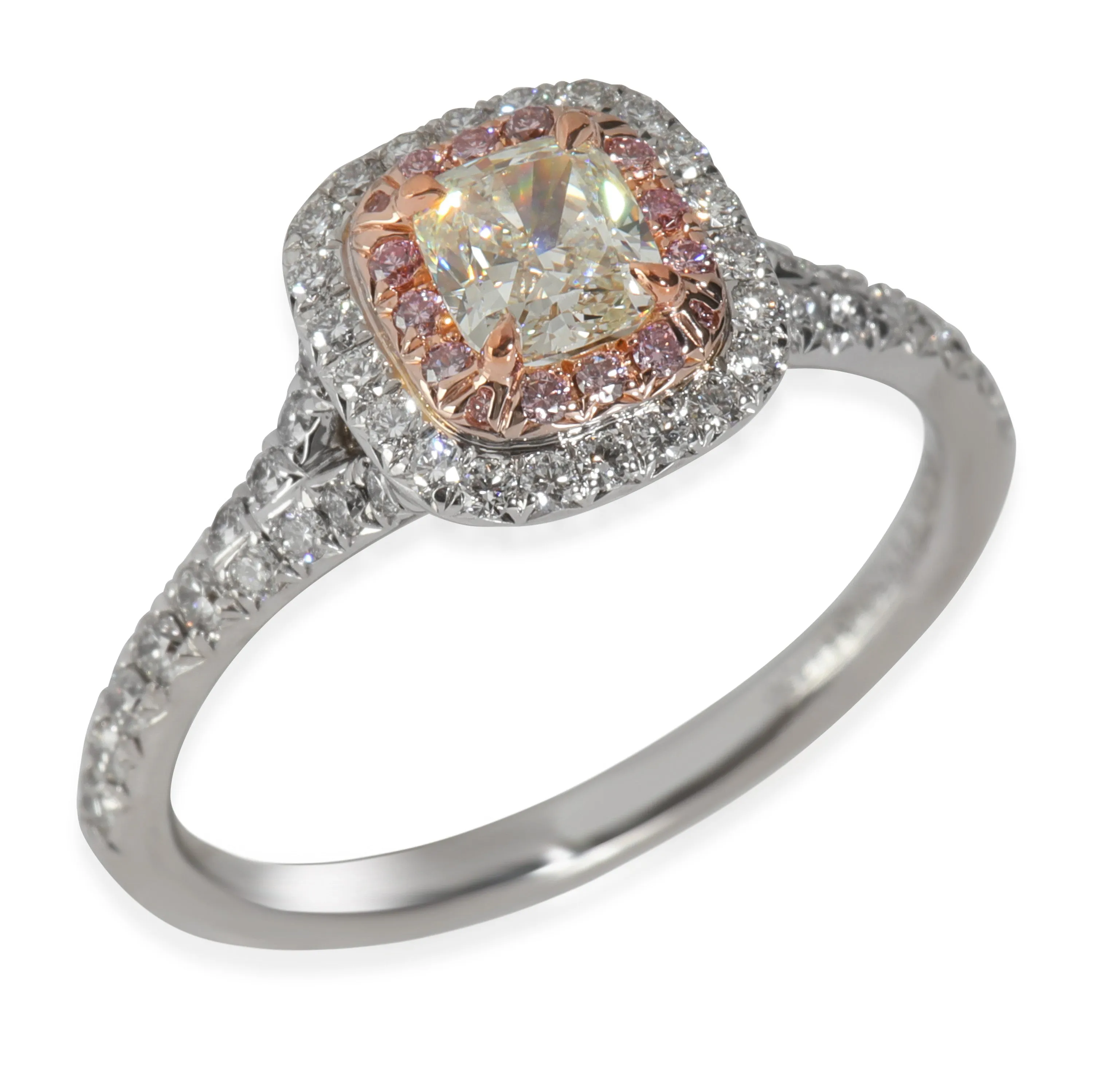 Soleste Diamond Engagement Ring in 18k Pink Gold/Platinum