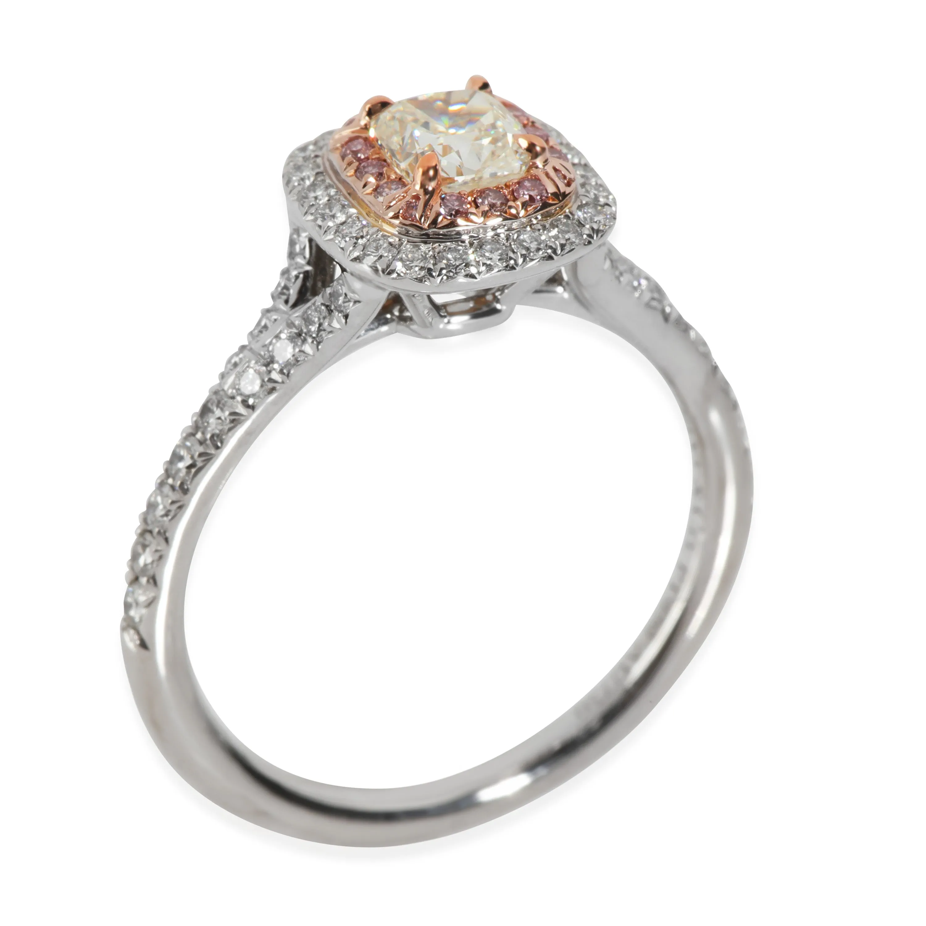 Soleste Diamond Engagement Ring in 18k Pink Gold/Platinum