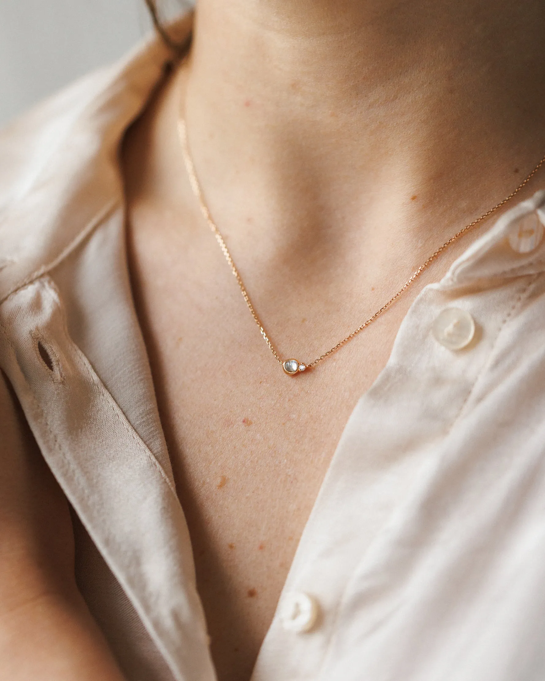 Solid Gold Moonstruck Necklace