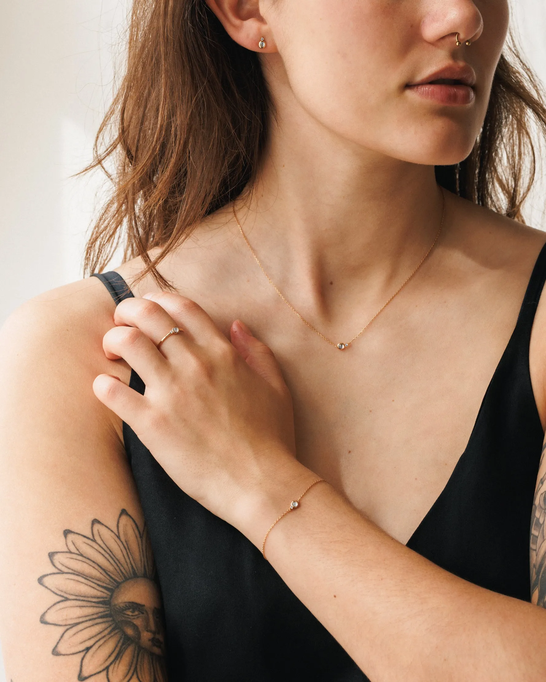 Solid Gold Moonstruck Necklace