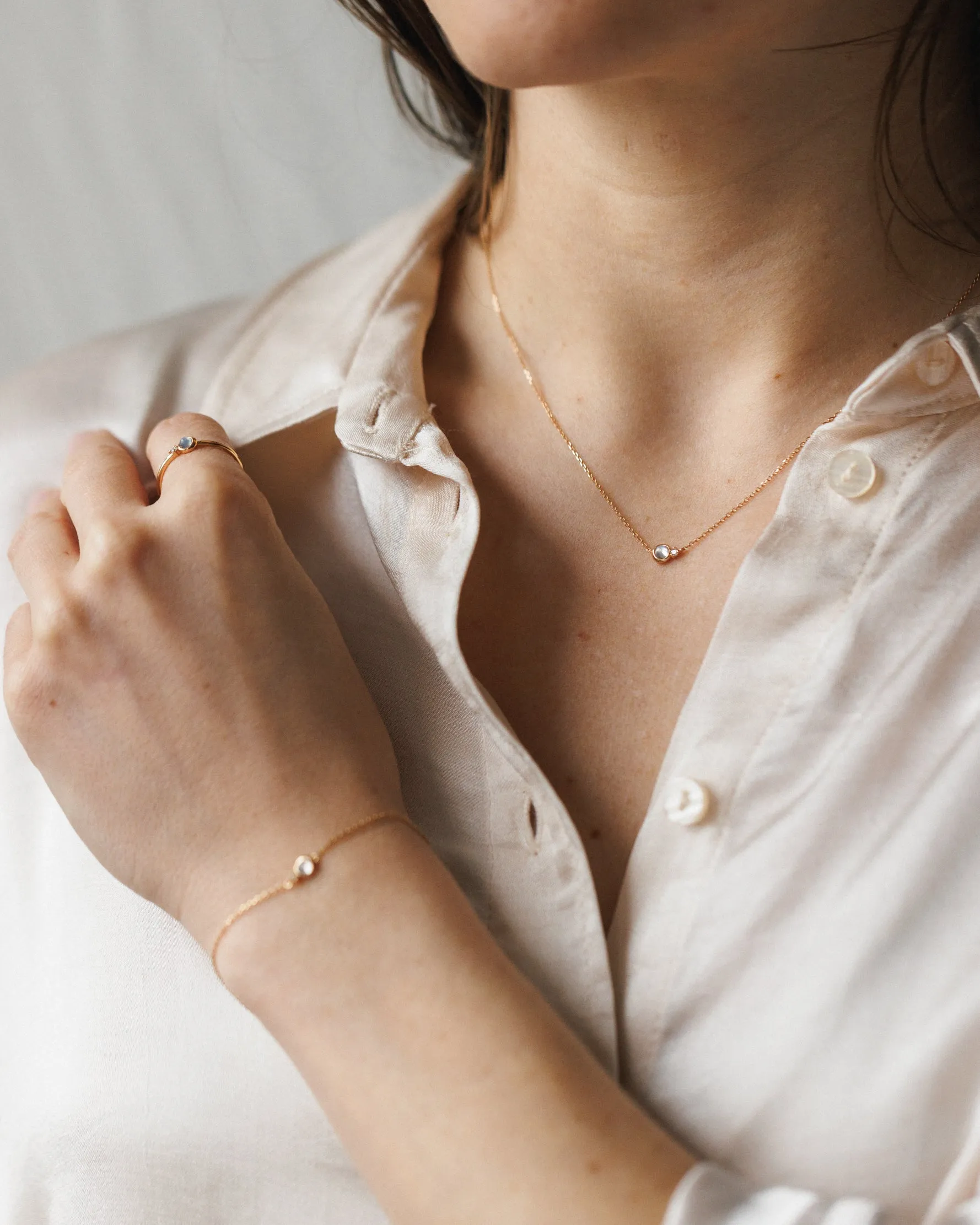 Solid Gold Moonstruck Necklace
