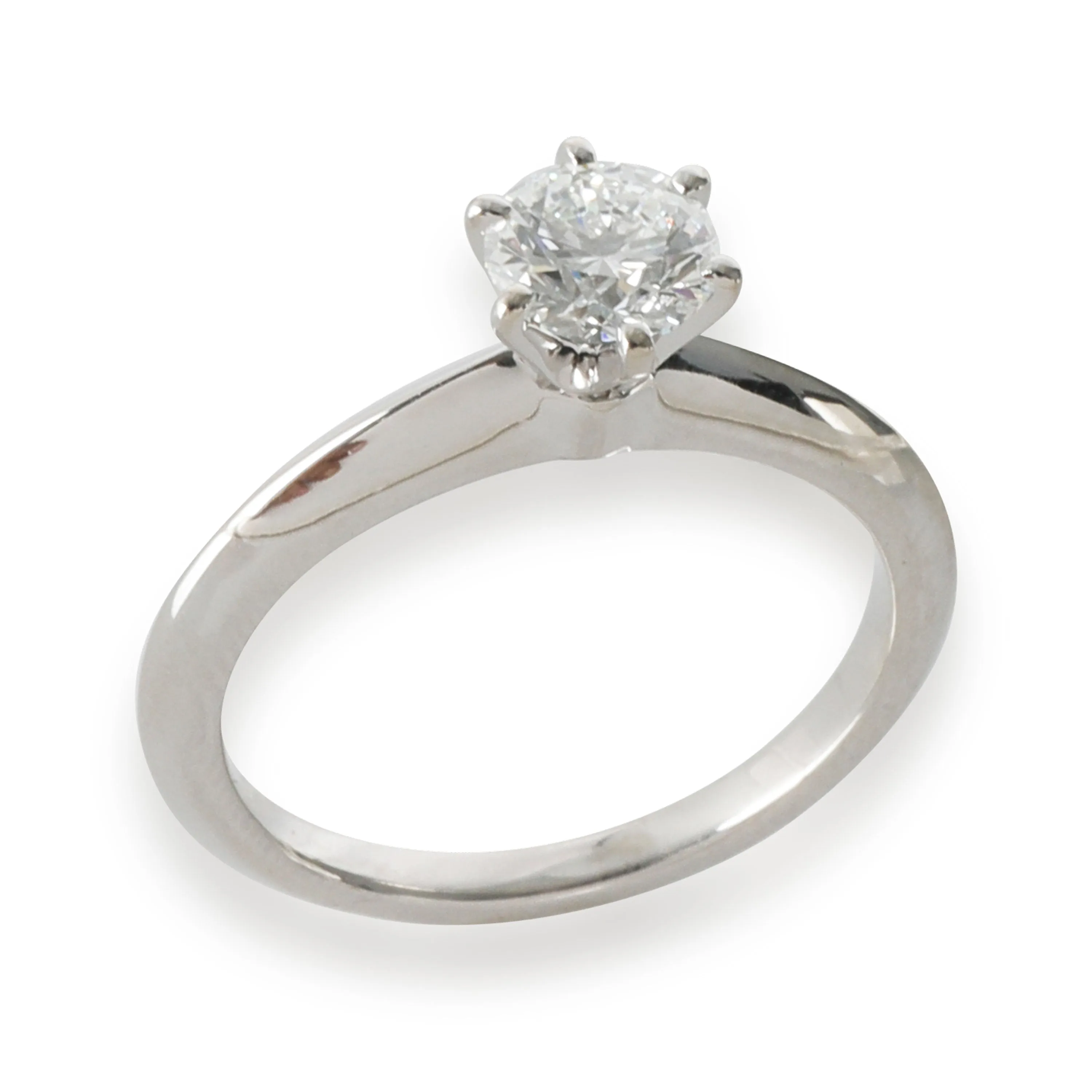 Solitaire Engagement Ring in Platinum F VVS2 0.53 CTW