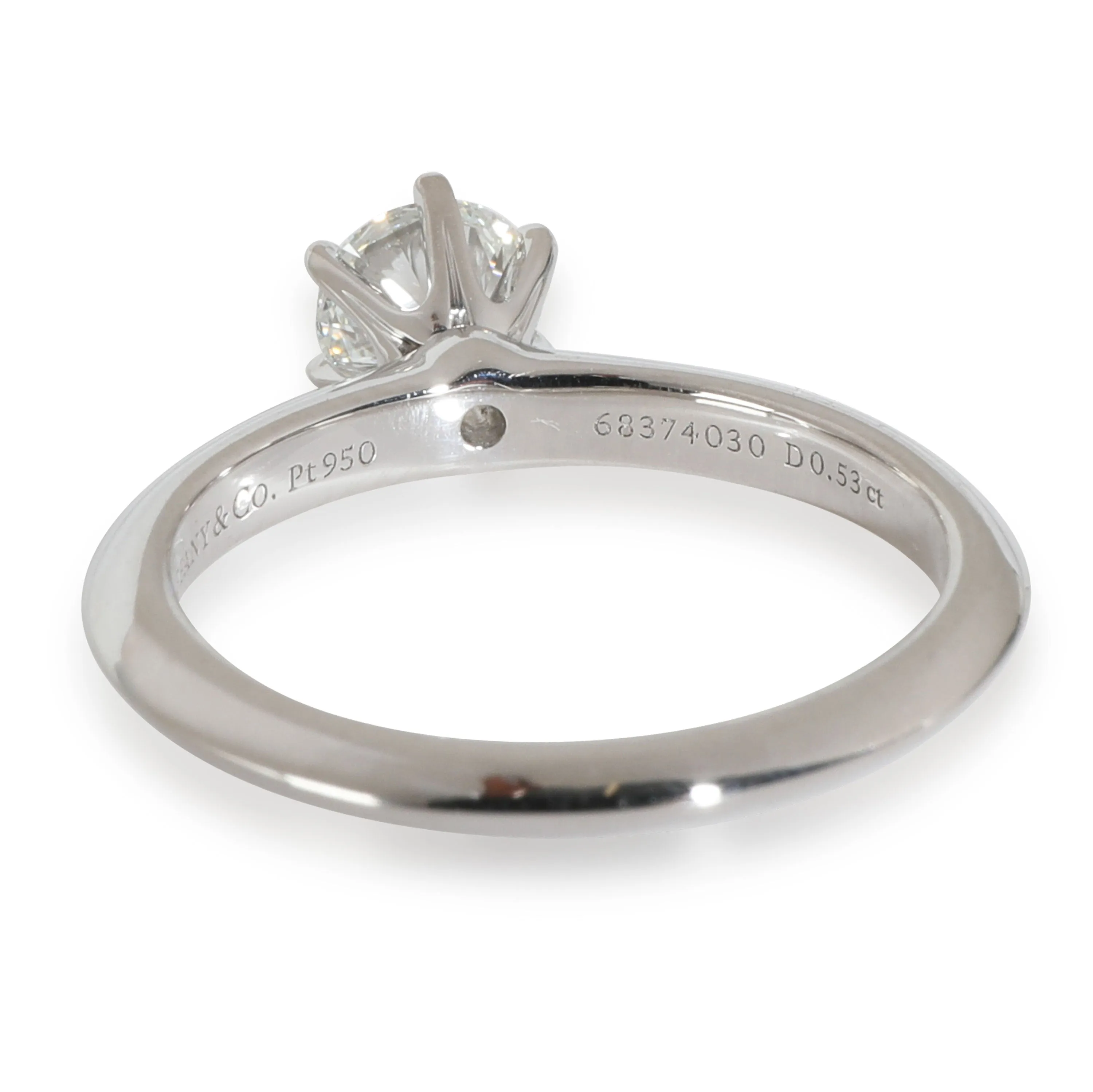 Solitaire Engagement Ring in Platinum F VVS2 0.53 CTW