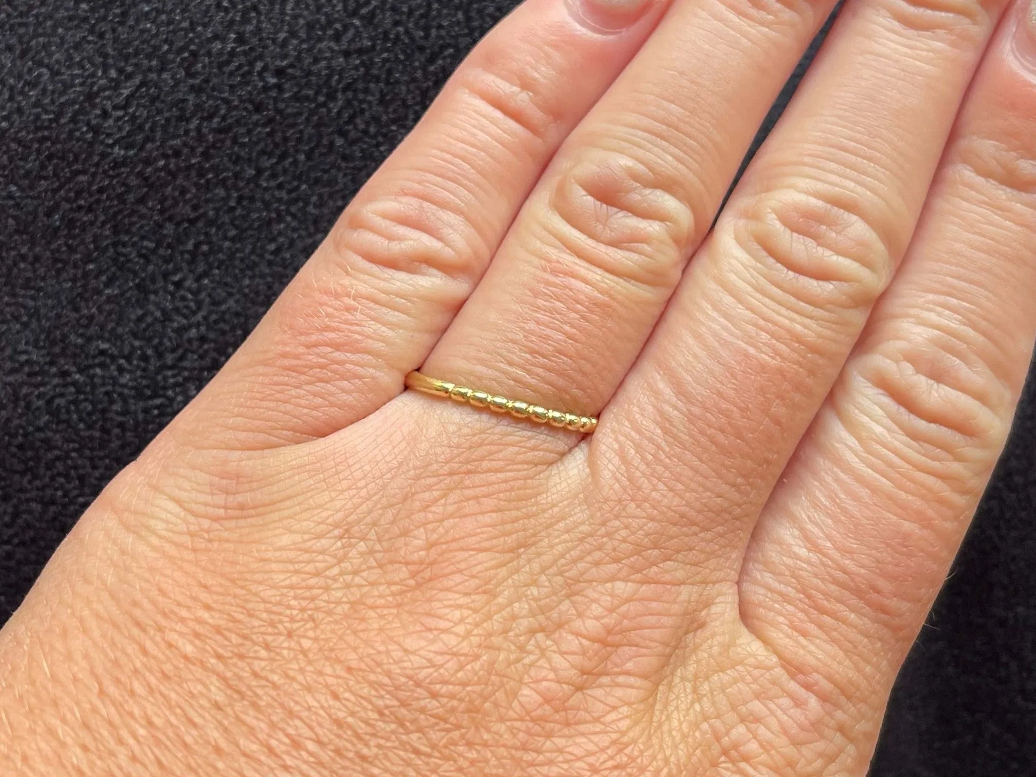 Stackable Bubble Ring in 18k Yellow Gold