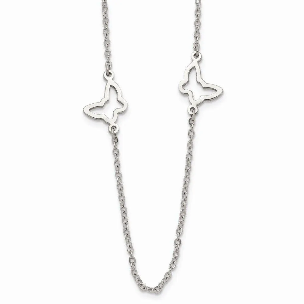 Stainless Steel Butterfly Necklace