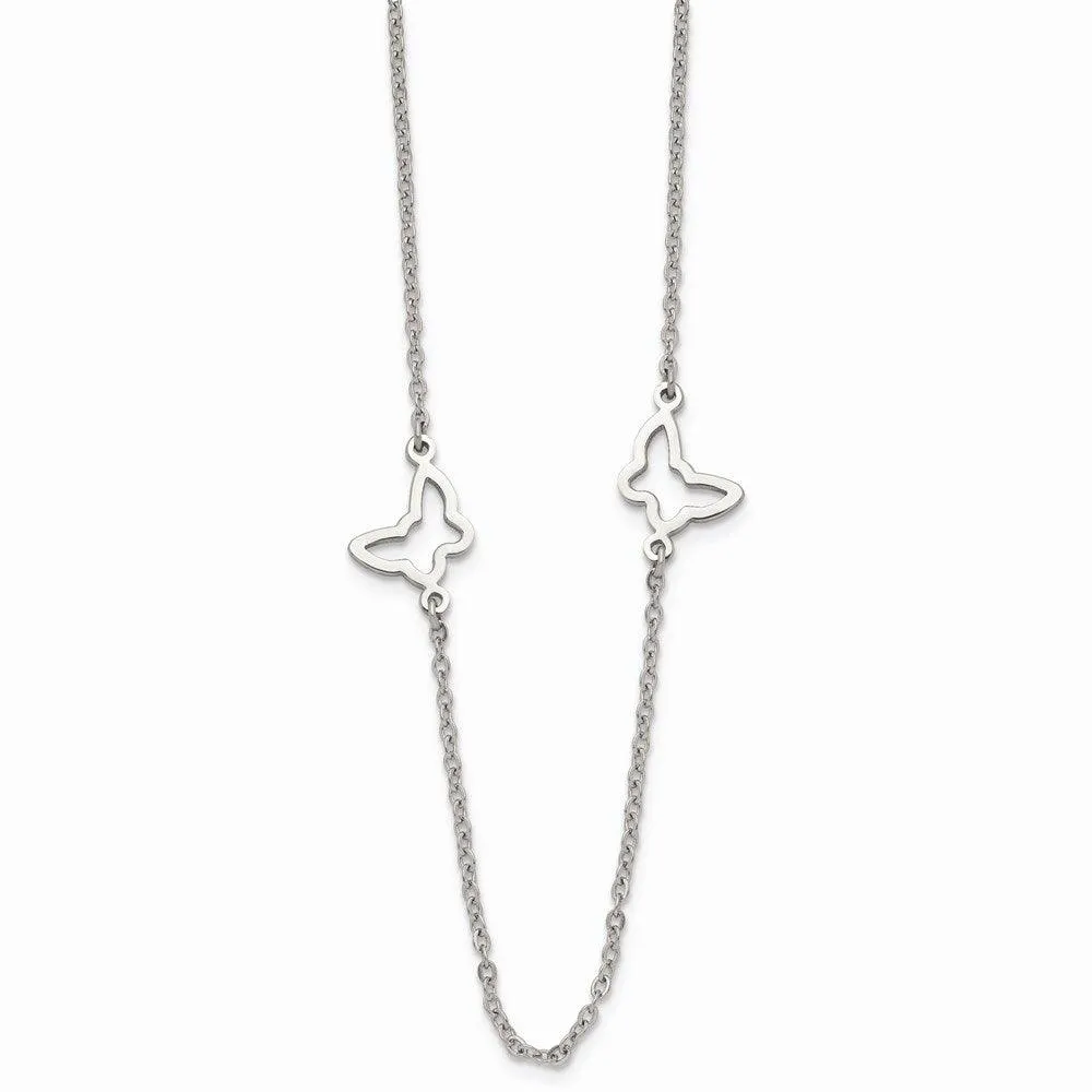 Stainless Steel Butterfly Necklace