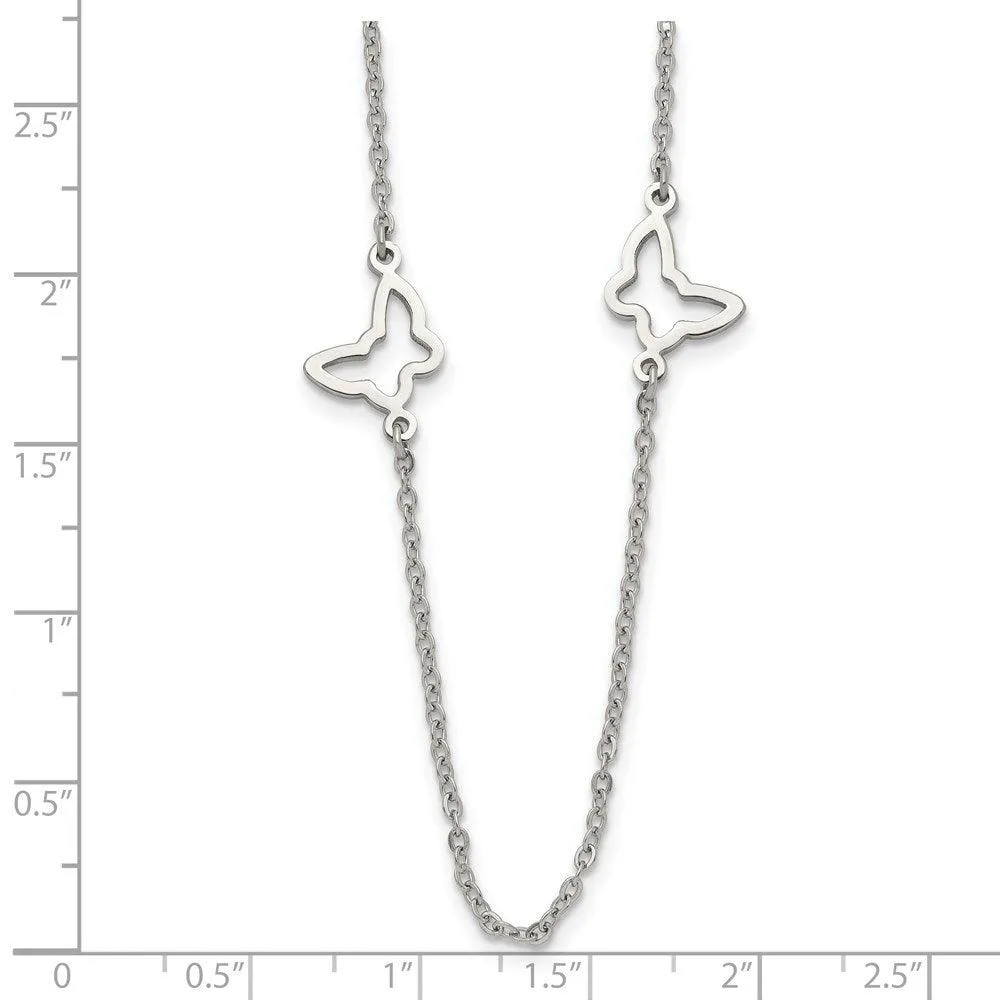 Stainless Steel Butterfly Necklace