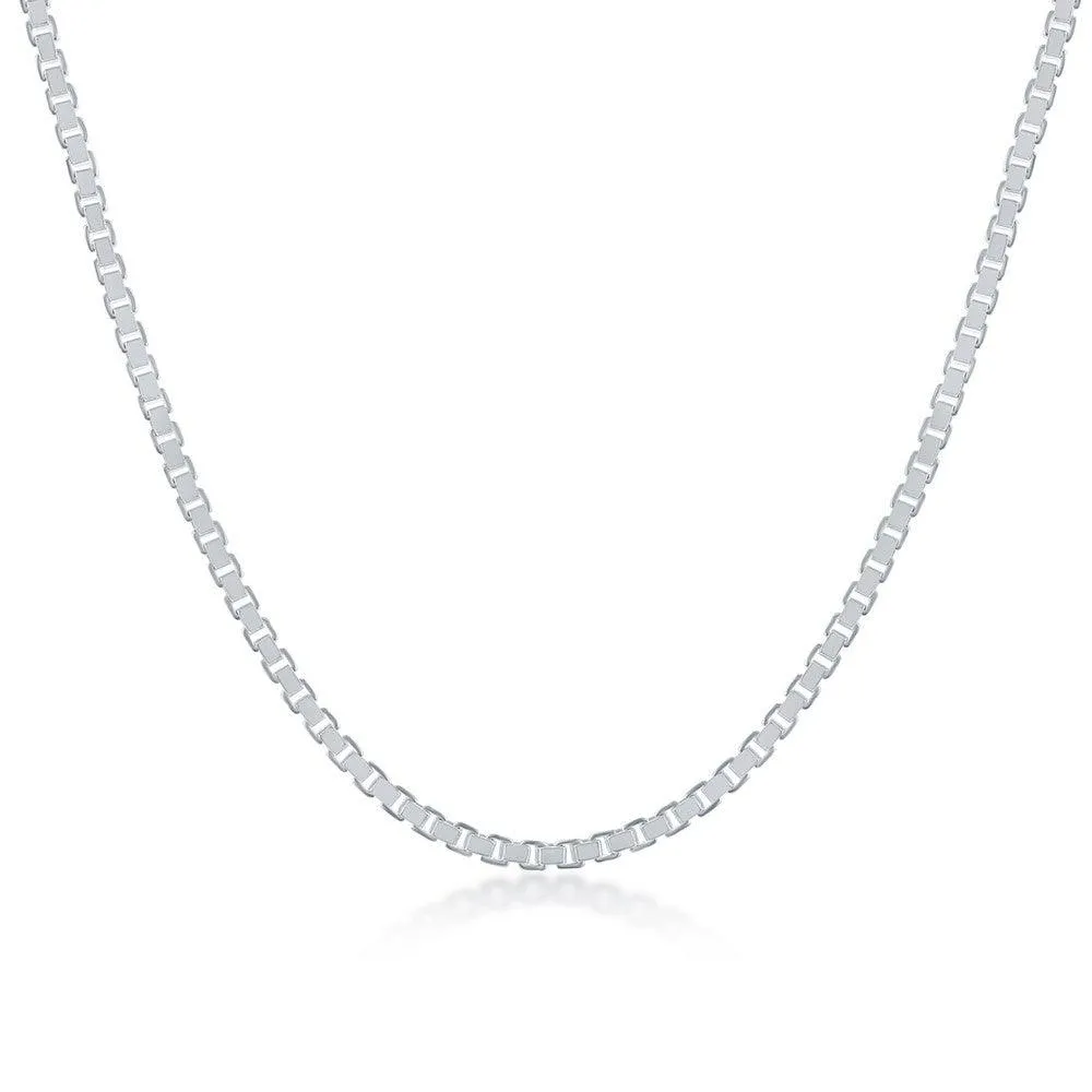 Sterling Silver 1.8mm Box Chain, 18"