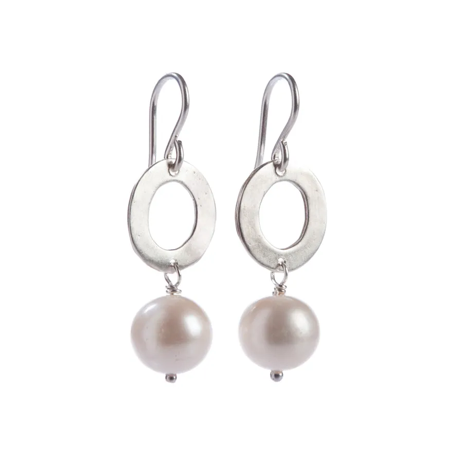 Sterling Silver and Pearl Earrings