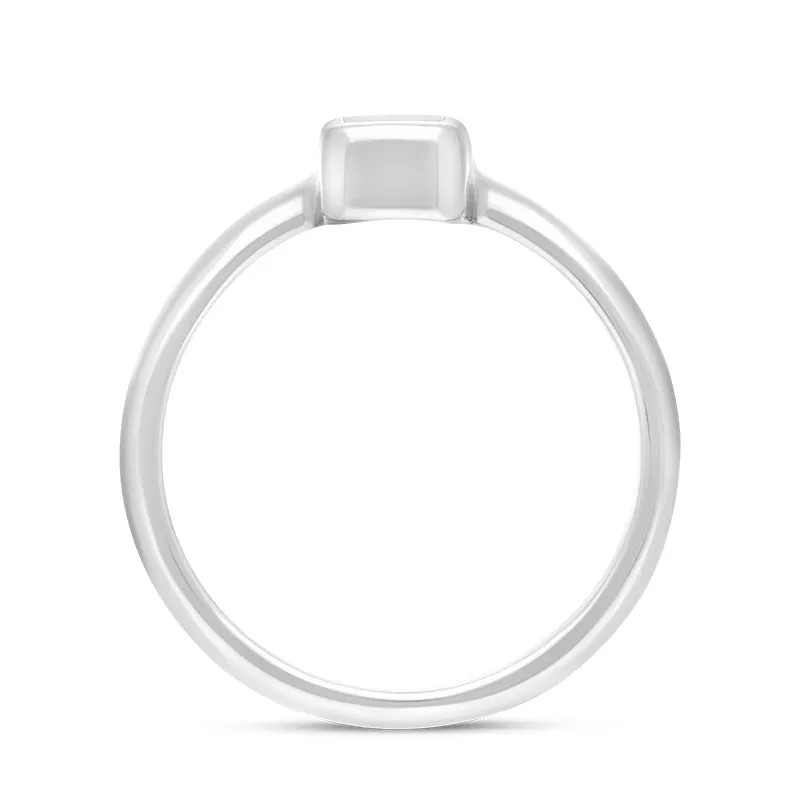 Sterling Silver Bauxite Dinky Oblong Ring