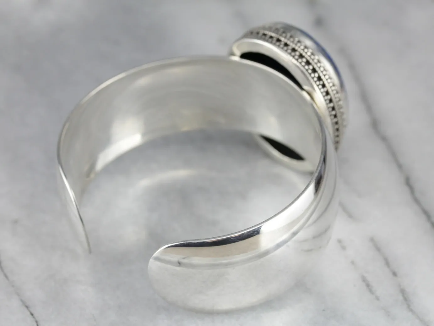 Sterling Silver Lapis Cuff Bracelet