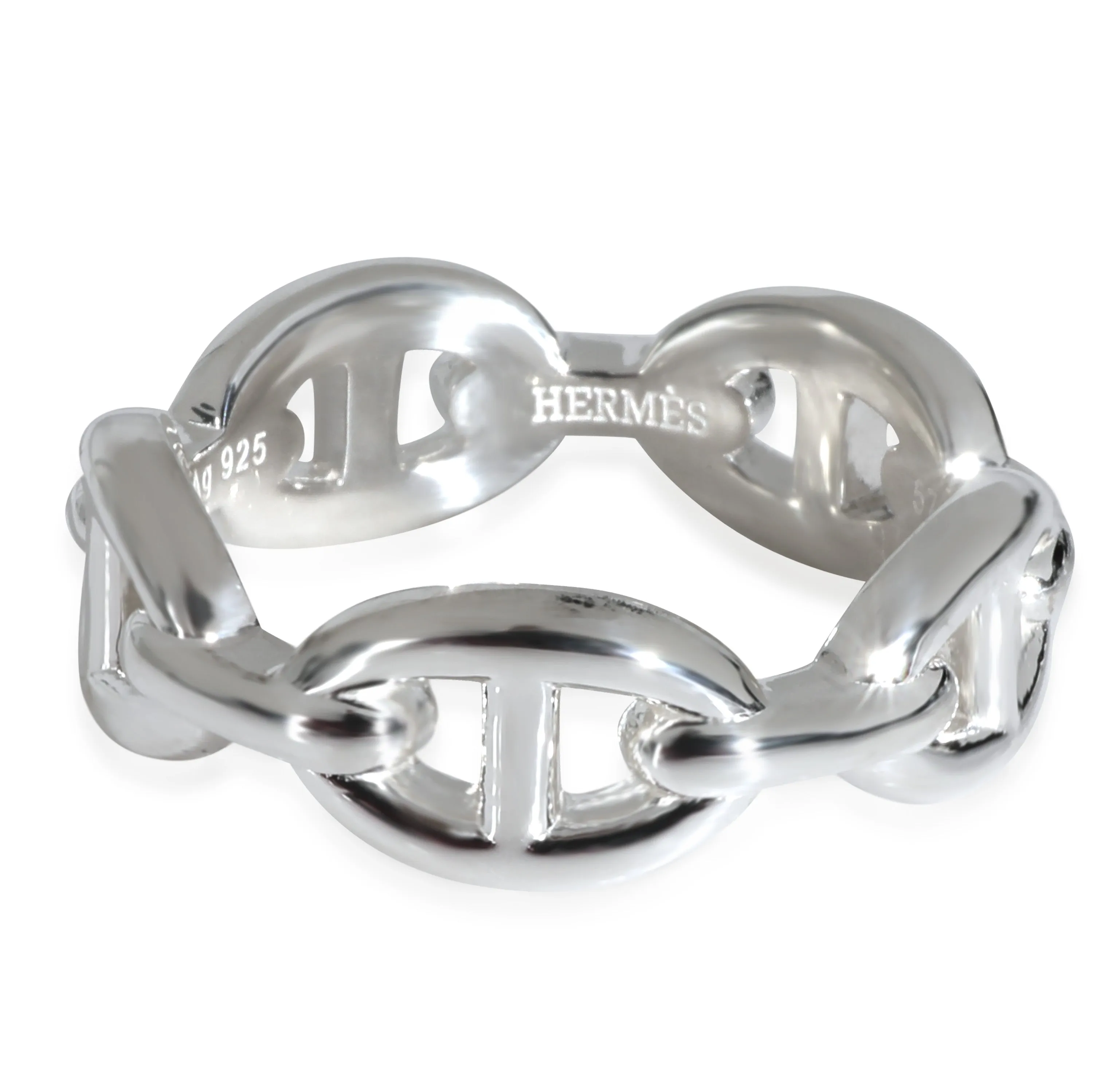 Sterling Silver  Small Model Chaine dAncre Enchainee Band