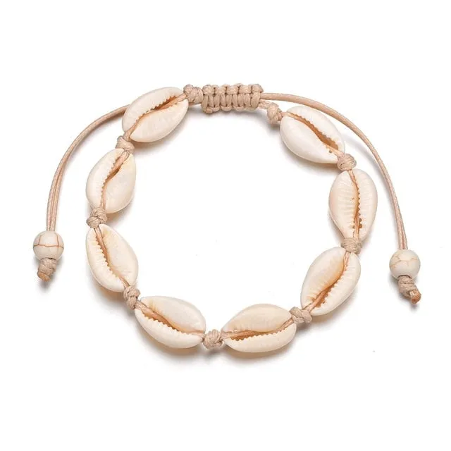 Terreau Kathy Anklets for Women shell Foot Jewelry Summer Beach Barefoot Bracelet ankle on leg  Ankle strap Bohemian Accessories