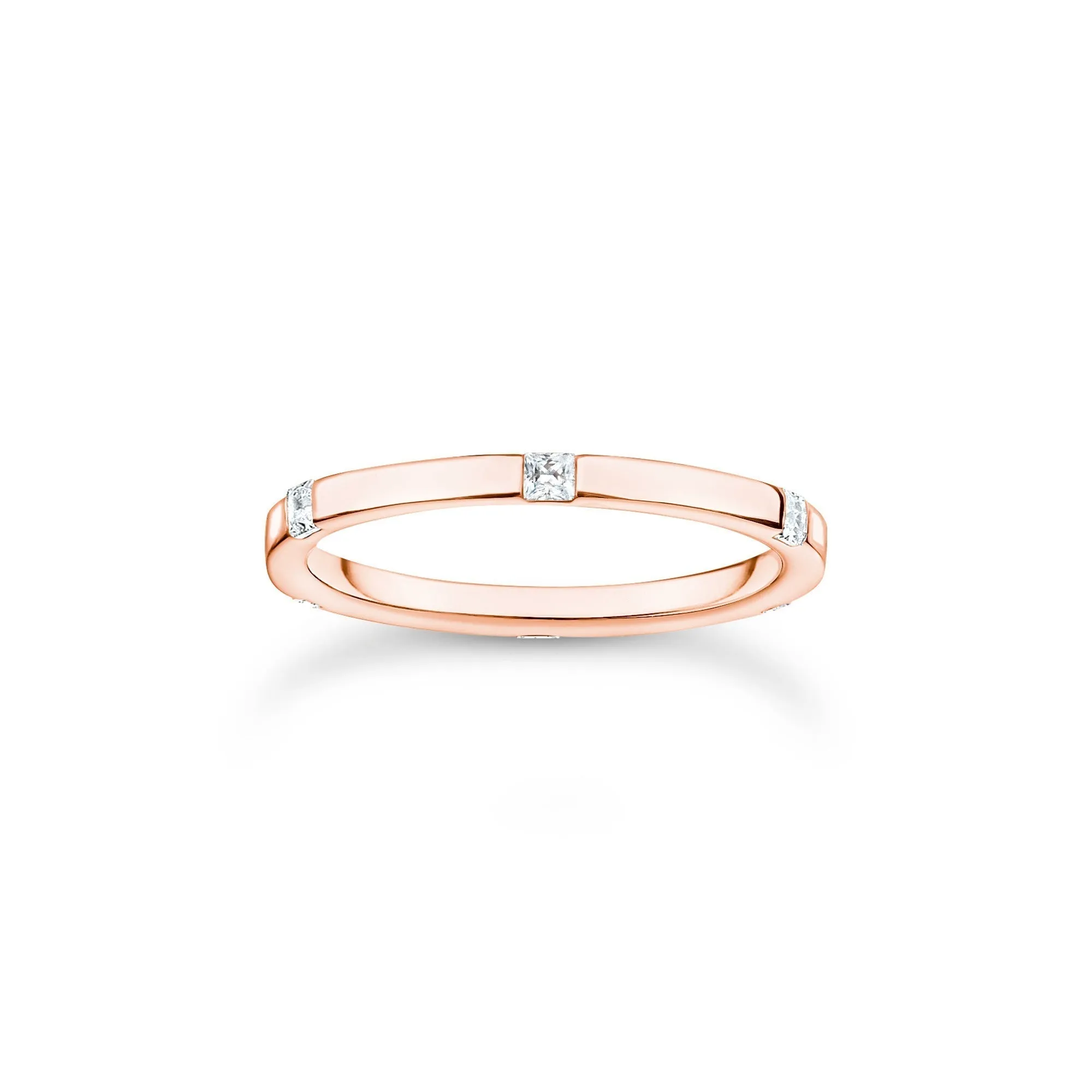 Thomas Sabo Charm Club Rose Gold Plated Sterling Silver Ring D