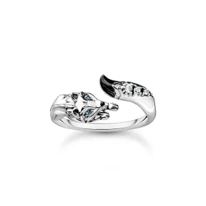 Thomas Sabo Charm Club Sterling Silver Fox White Stones Ring