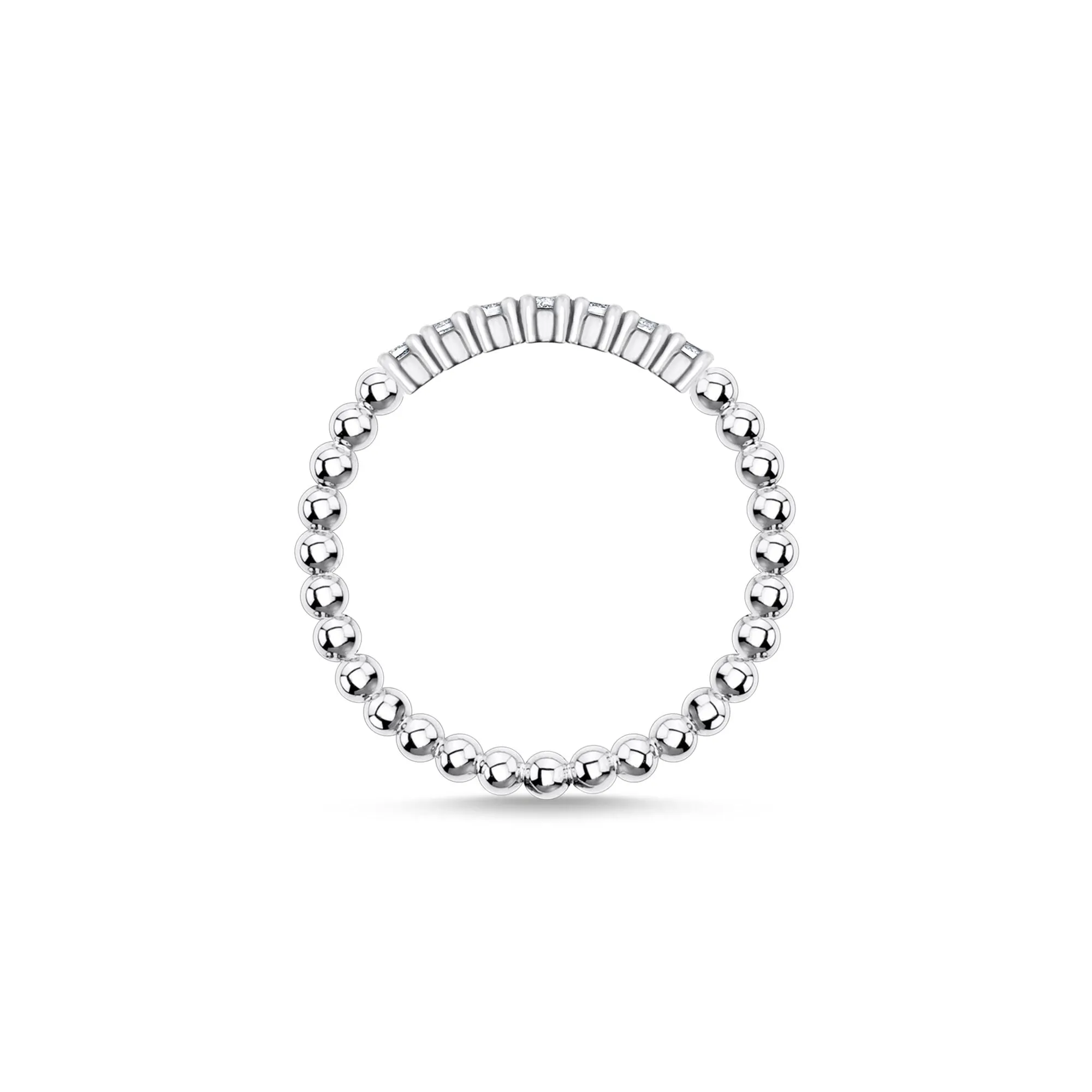 Thomas Sabo Charm Club Sterling Silver White CZ Dots Ring