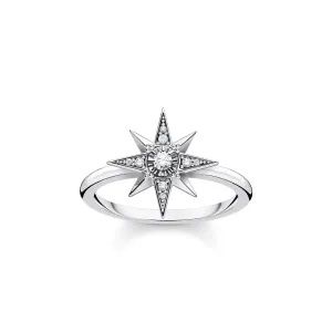 Thomas Sabo Charm Club Sterling Silver White CZ Star Ring D