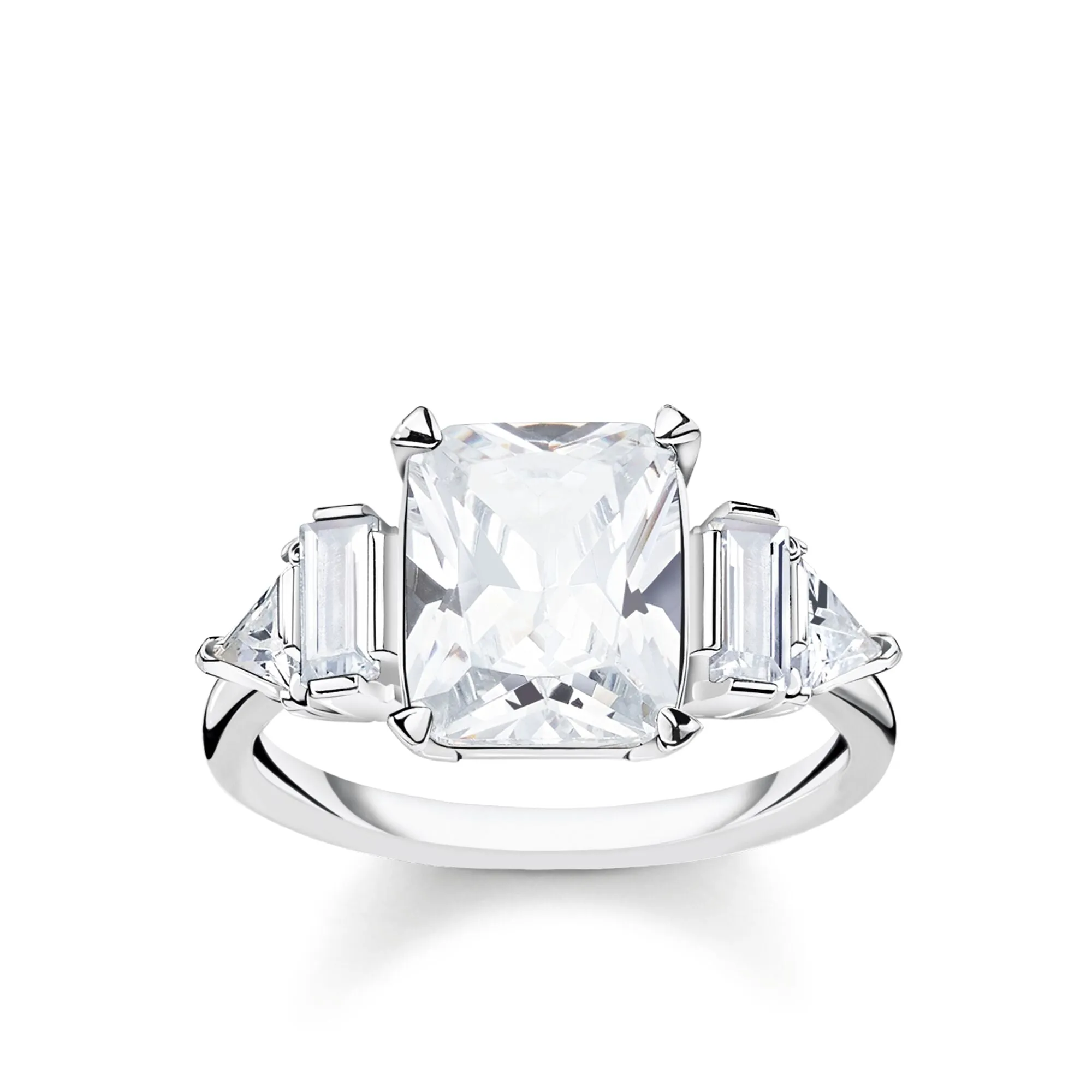 Thomas Sabo Glam & Soul Sterling Silver CZ White Magic Cocktail Ring D