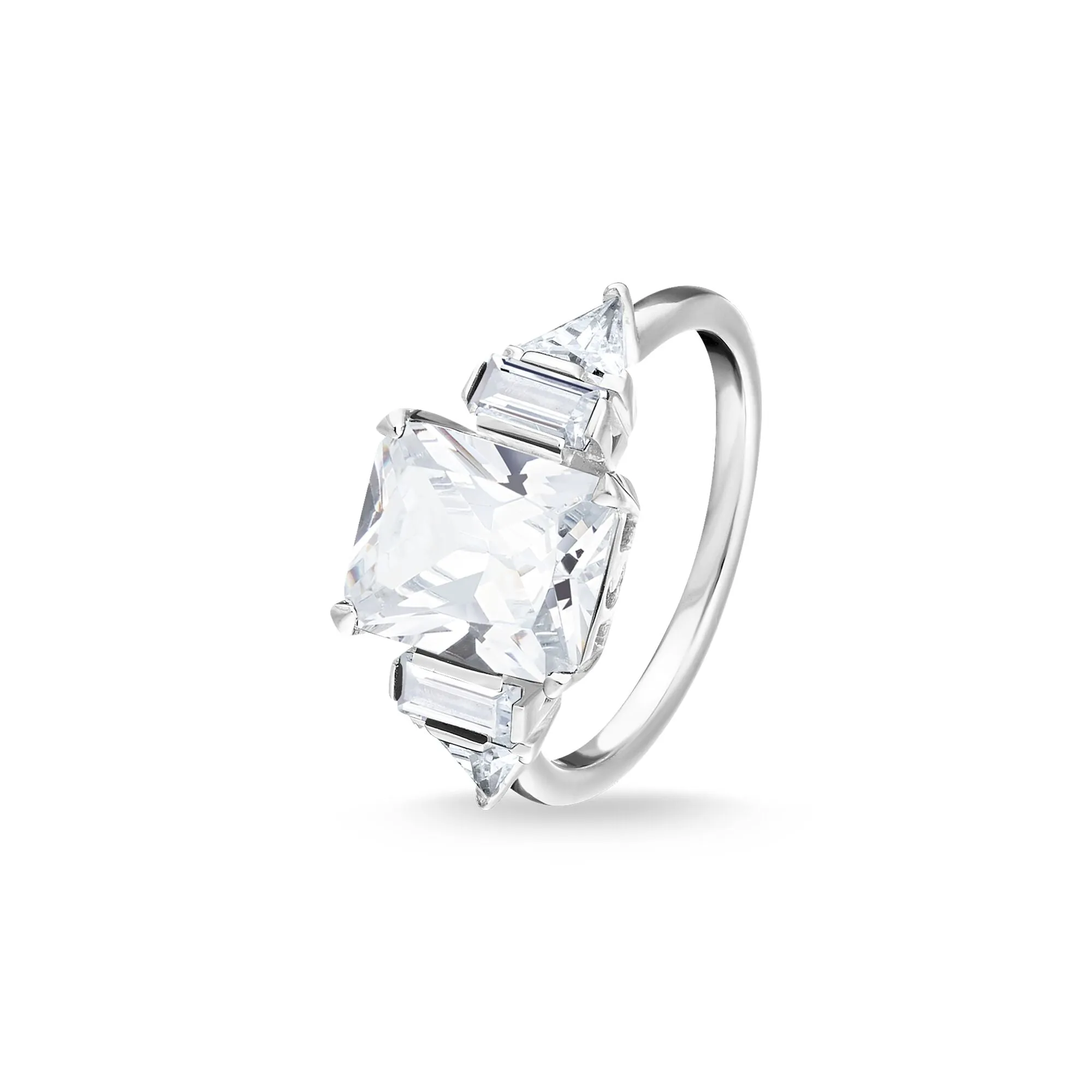 Thomas Sabo Glam & Soul Sterling Silver CZ White Magic Cocktail Ring D
