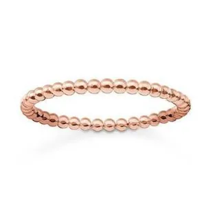 Thomas Sabo Glam And Soul Sterling Silver Rose Gold Dots Ring D
