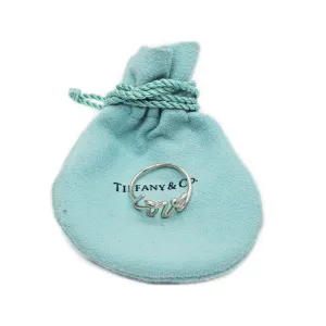 Tiffany & Co Paloma Picasso Small Type Love Ring Sterling Silver Size 8