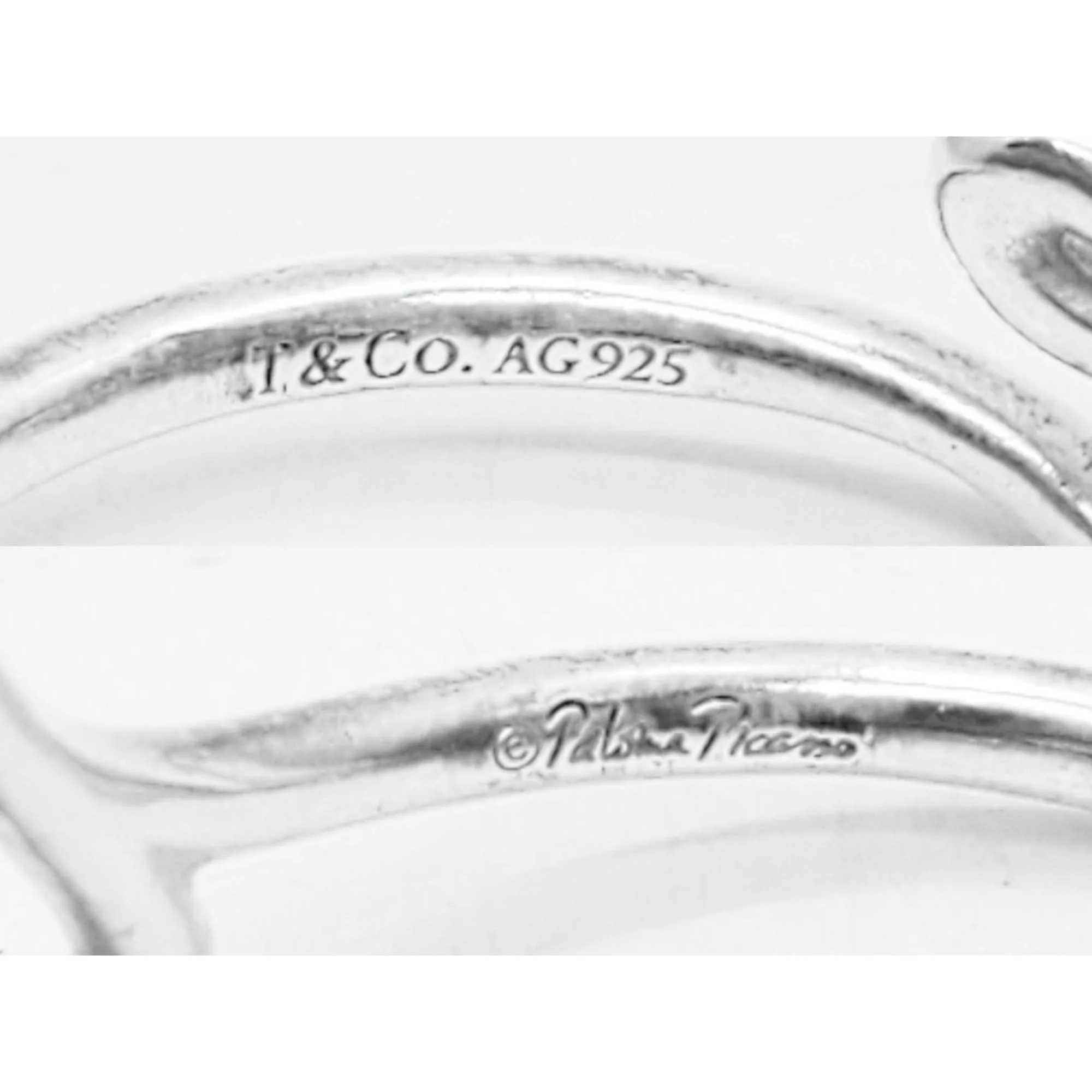 Tiffany & Co Paloma Picasso Small Type Love Ring Sterling Silver Size 8