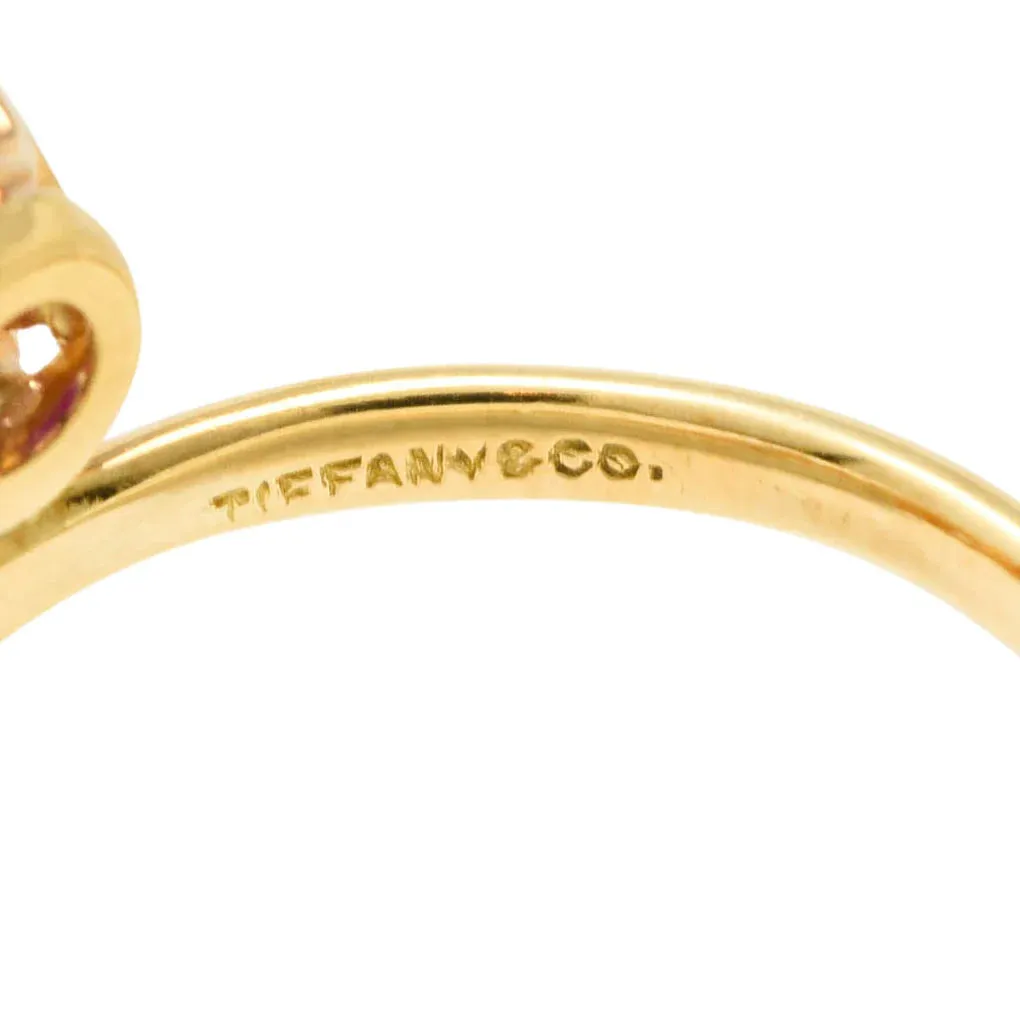 TIFFANY & CO. VICTORIAN 1.08 CTW RUBY OLD EUROPEAN CUT DIAMOND ANTIQUE TOI ET MOI BYPASS RING