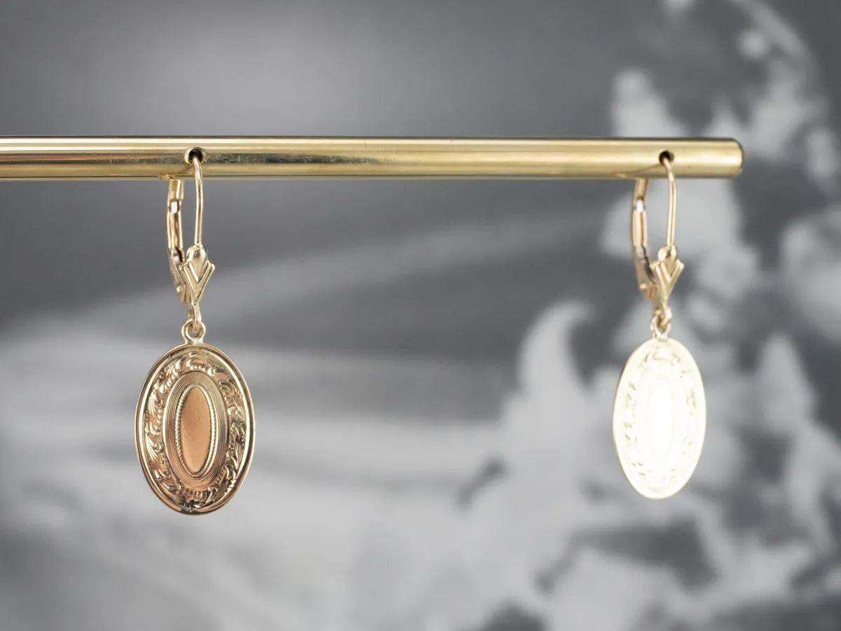 Upcycled Cufflink Drop Earrings
