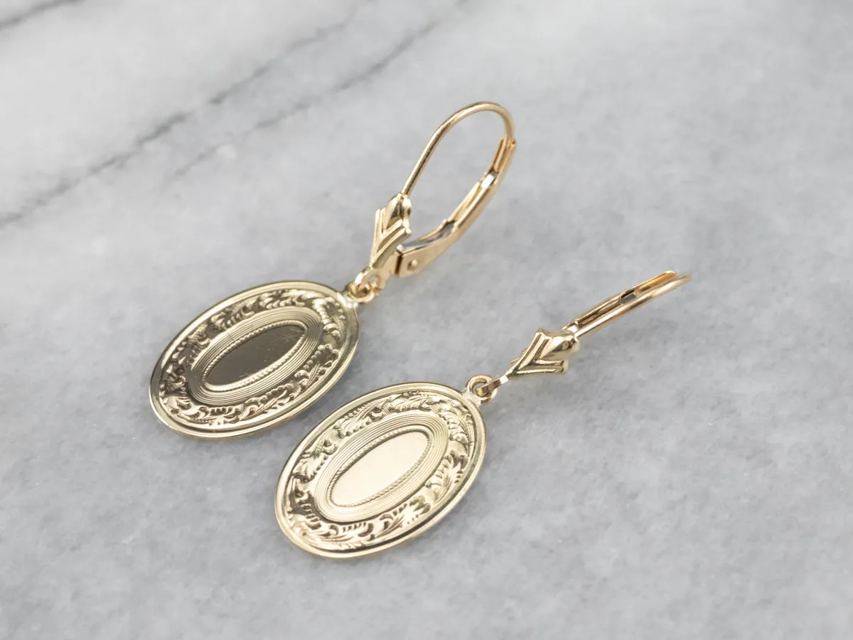 Upcycled Cufflink Drop Earrings