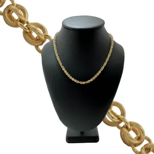 Vintage 18k Gold Round Twisted Cable Link 17 3/4" Necklace