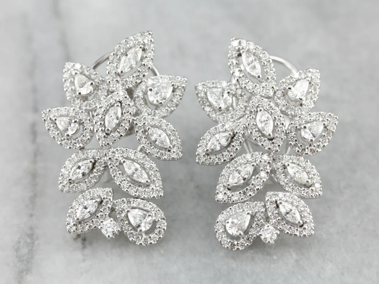 Vintage Diamond Cocktail Earrings