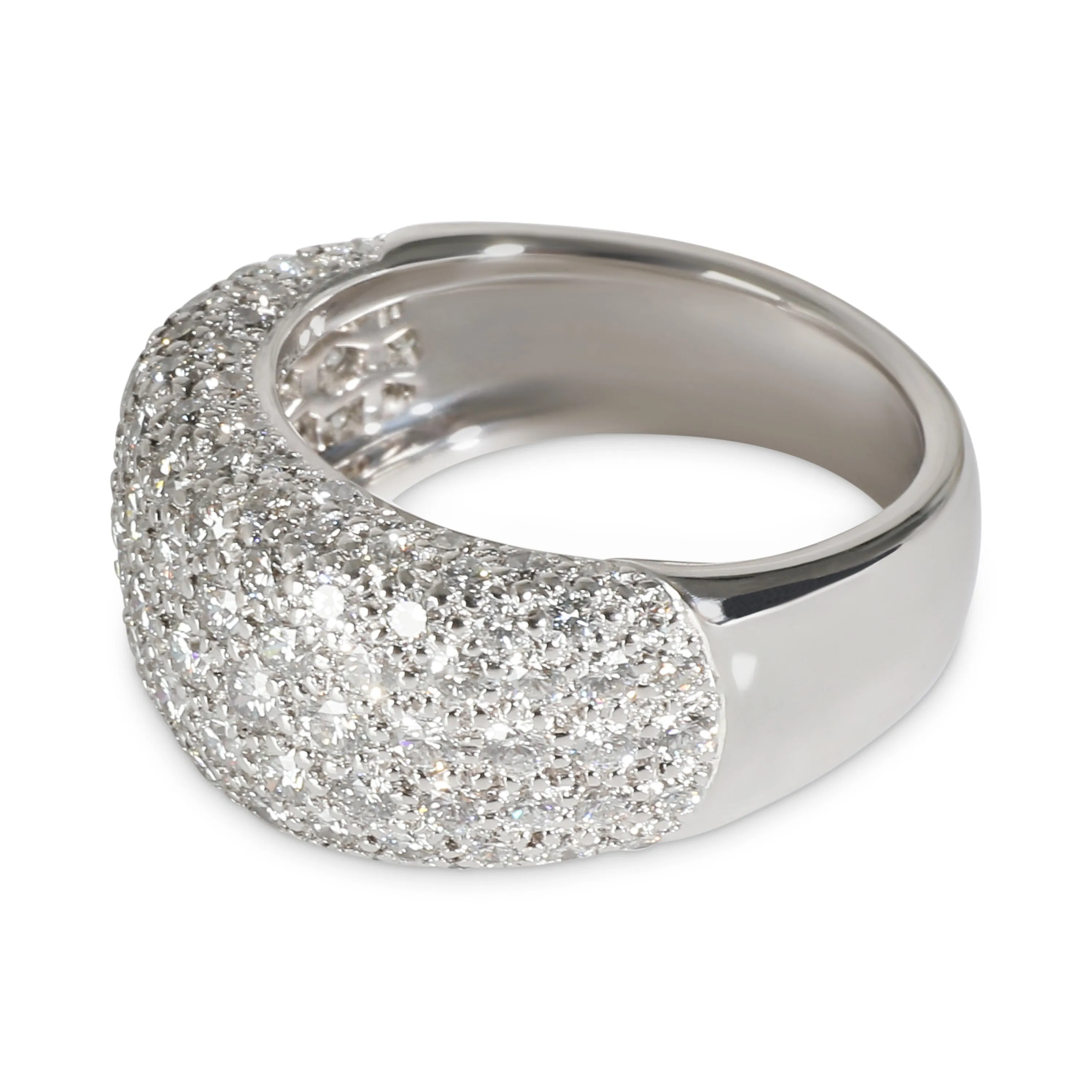 Vintage Diamond Ring in 18k White Gold 3.5 CTW