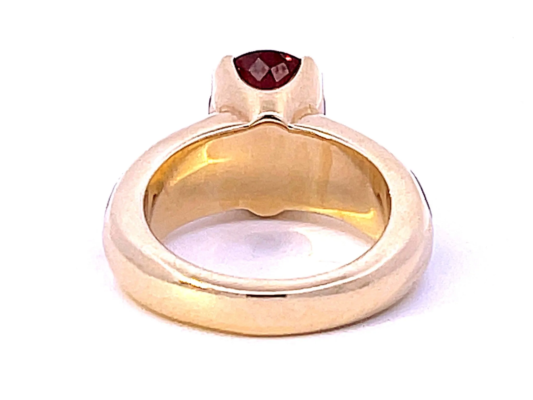 Vintage Spessartite Mandarin Garnet Ring in 14K Yellow Gold