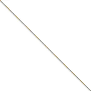 White & Yellow Rhodium over Brass 1.00mm 2 color plated Snake Chain | SRN209