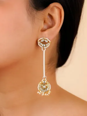 White Color Mishr Earrings - MR-E129W