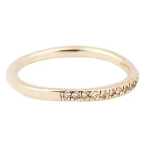 White Diamond Half Eternity Band