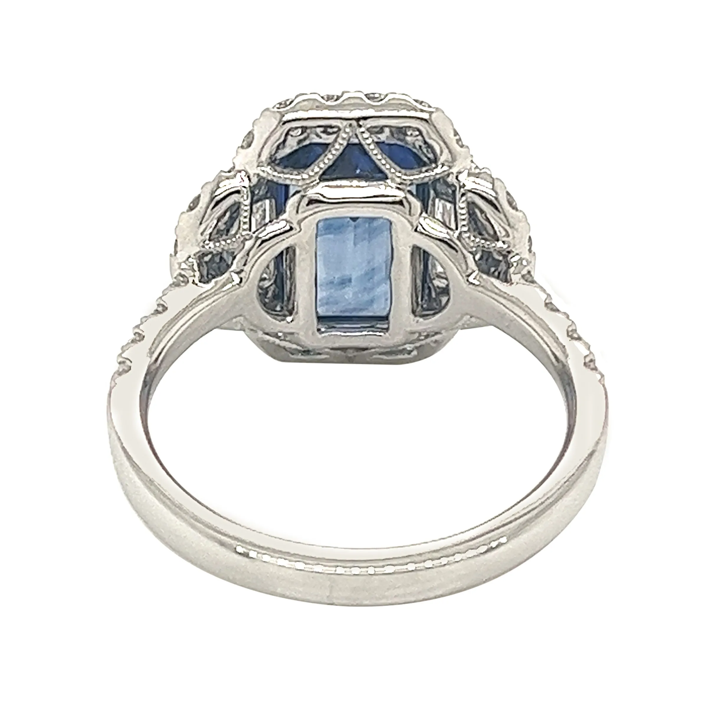 White Gold, 3.60ct Ceylon Sapphire and Diamond Ring