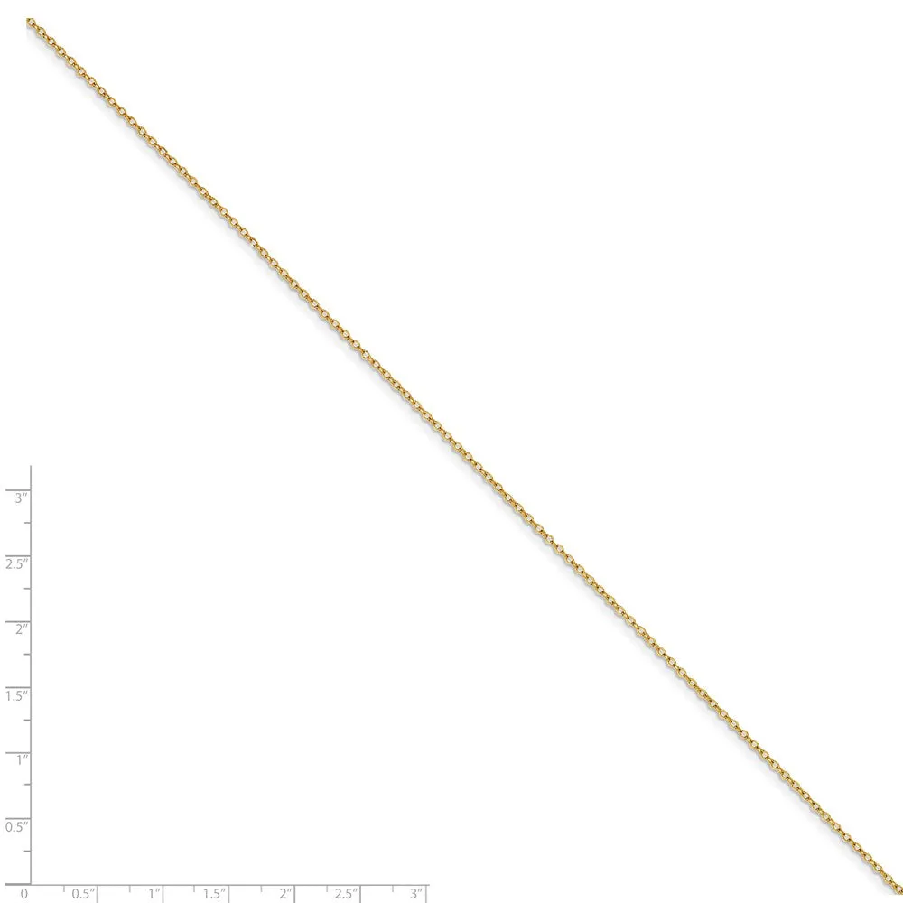 Yellow Rhodium over Brass 1.70mm Plated Rolo Chain | SRN213